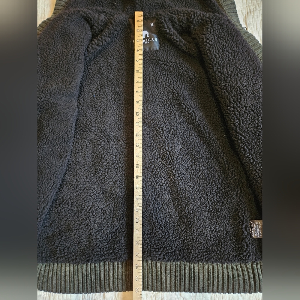 NWT American Stitch Men's Green Hooded Cardigan-Style Jacket/Coat Size Medium - Picture 10 of 13